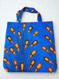 Tote bags with pocket and zipper Ankara west African fabric